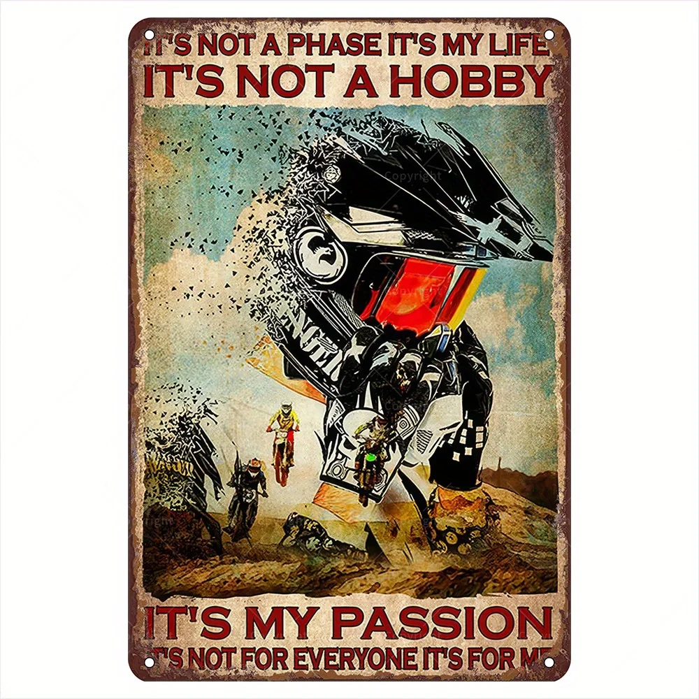 Retro Scrambling Motorcycle Metal Tin Sign-