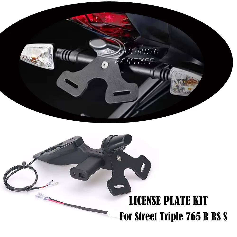 

Motorcycle Rear Short Tail Stock Tidy License Plate Holder Tailstock Bracket Kit For Street Triple 765 R RS S 675 Daytona 675 R