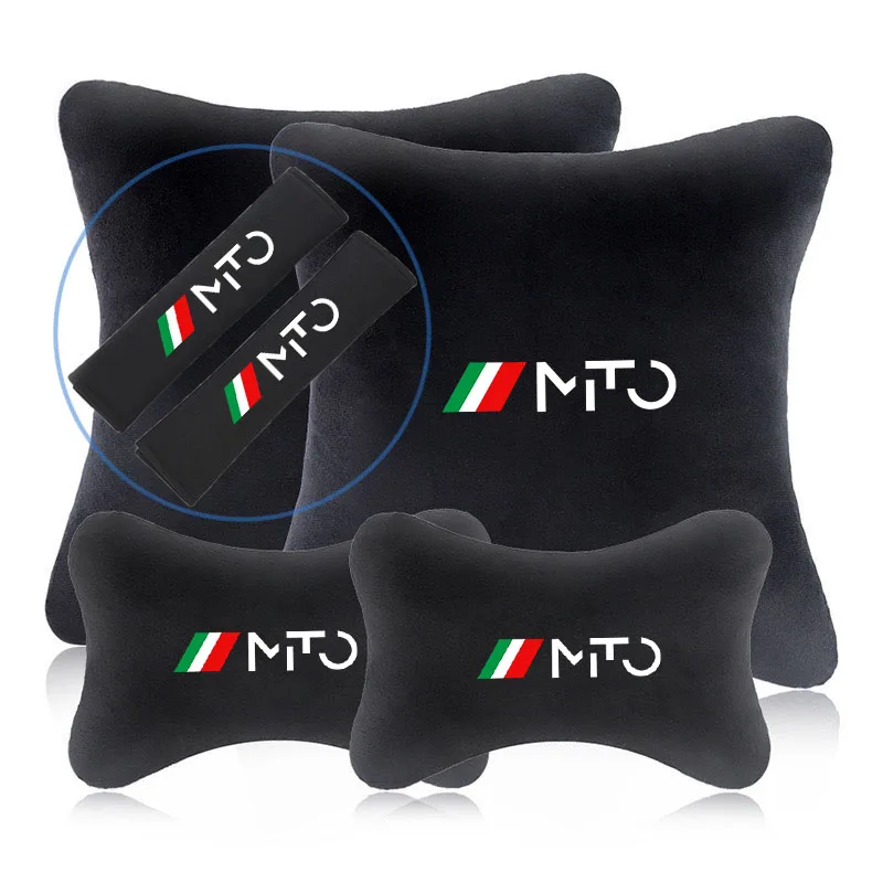 Car Neck Pillow Seat Headrest Lumbar Spine Protectio  Throw pillow for Alfa Romeo MITO Car Accessories