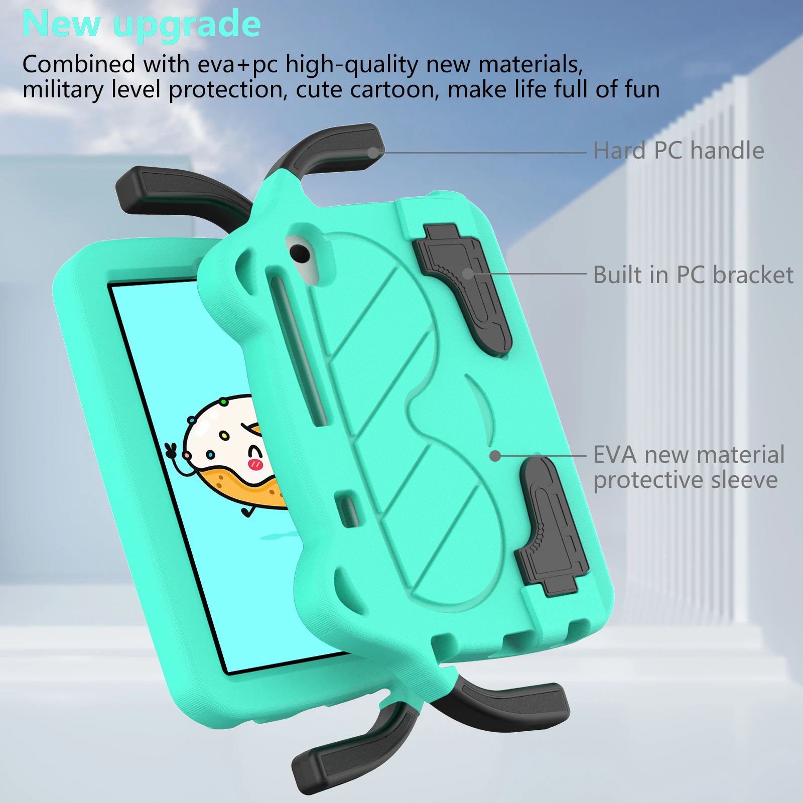 

Универсальный чехол из ЭВА для Samsung Tab A11 A9 A7 Lite 8.7 SM-X133 X135 X110 X115 X117 T220 T225 A 8.0 T290 T295 с подставкой, детский чехол