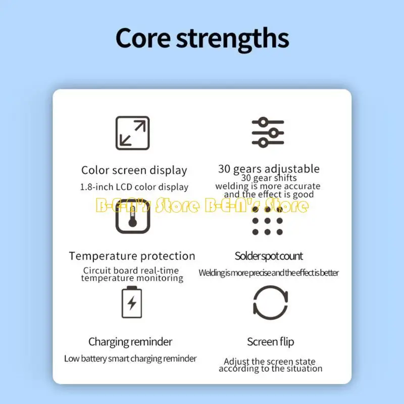 

Портативный мини-аппарат для точечной сварки Y1AD, 30 передач, регулируемый сварочный аппарат с цветным ЖК-дисплеем для точечной