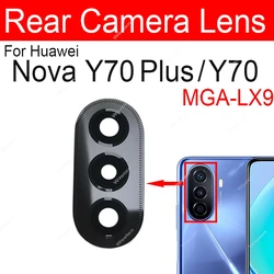 Rear Camera Lens For Huawei Nova Y70 Plus Y70 MGA-LX9 Back Camera Lens Glass with Sticker Replacement Parts