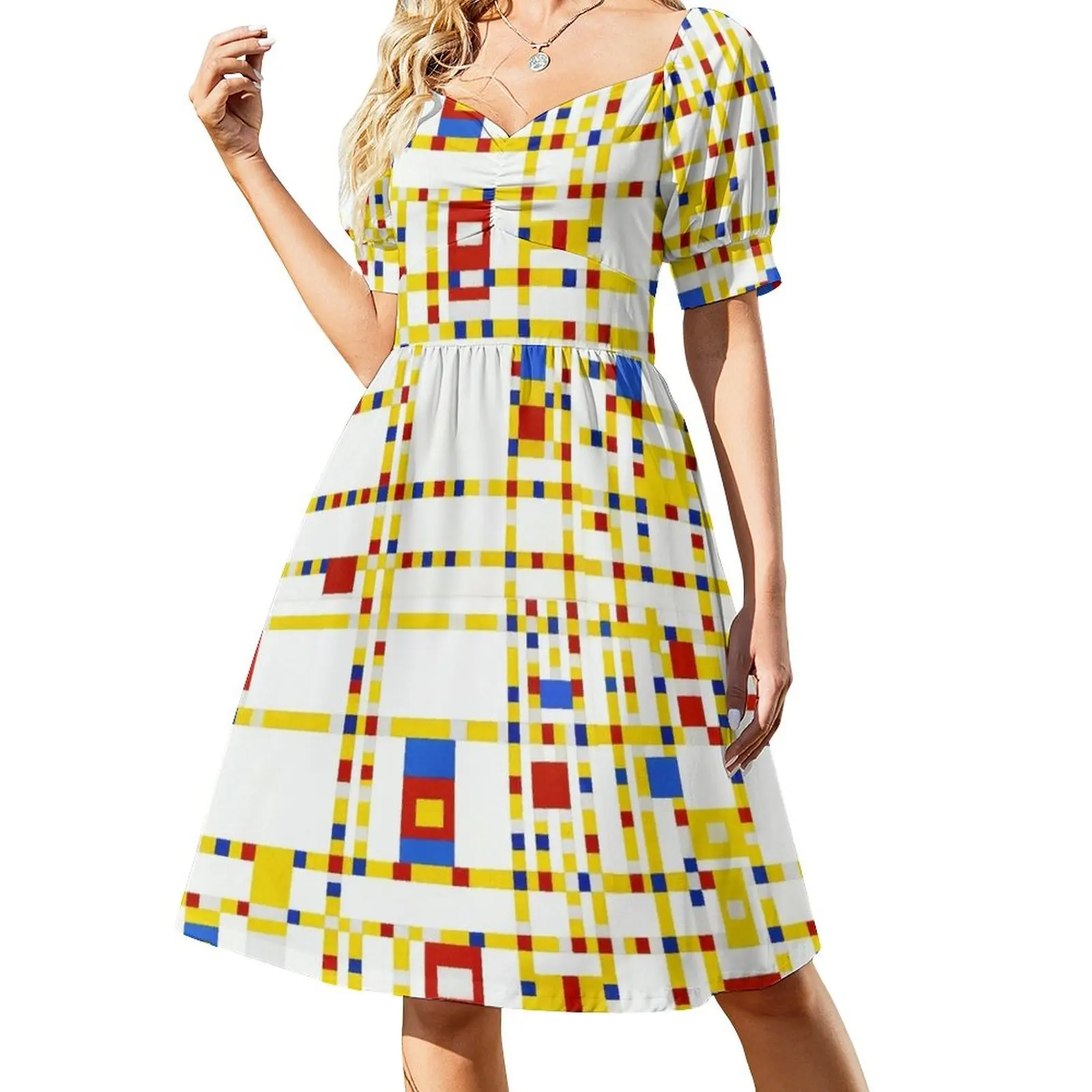 

Mondrian Abstract Art Dress Prom gown summer women's dress 2023 Womens dresses