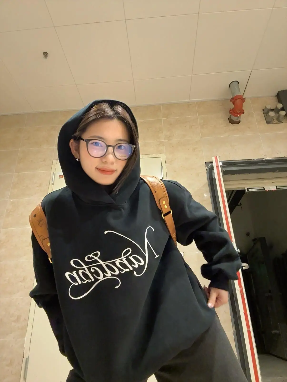 

Retro American Letter Print Autumn Winter New Loose Pure Cotton Thickened Fleece Hoodie Women's Trendy Hat Shirt