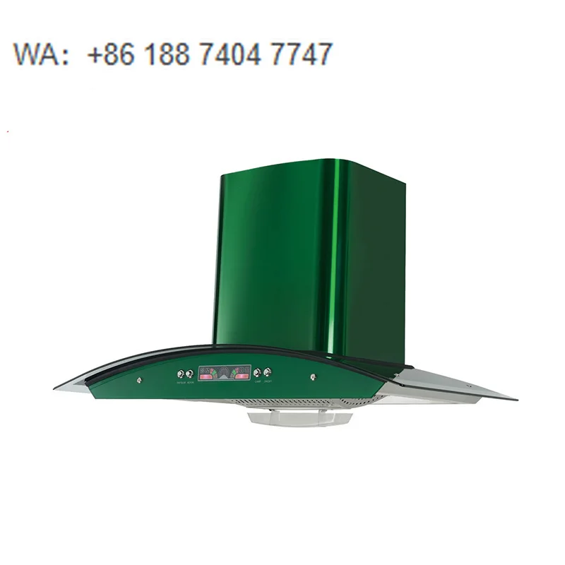 High-Performance Wall-Mounted Tempered Glass Range Hood Strong Suction Energy Efficient Class A+++ Kitchen Equipment for US