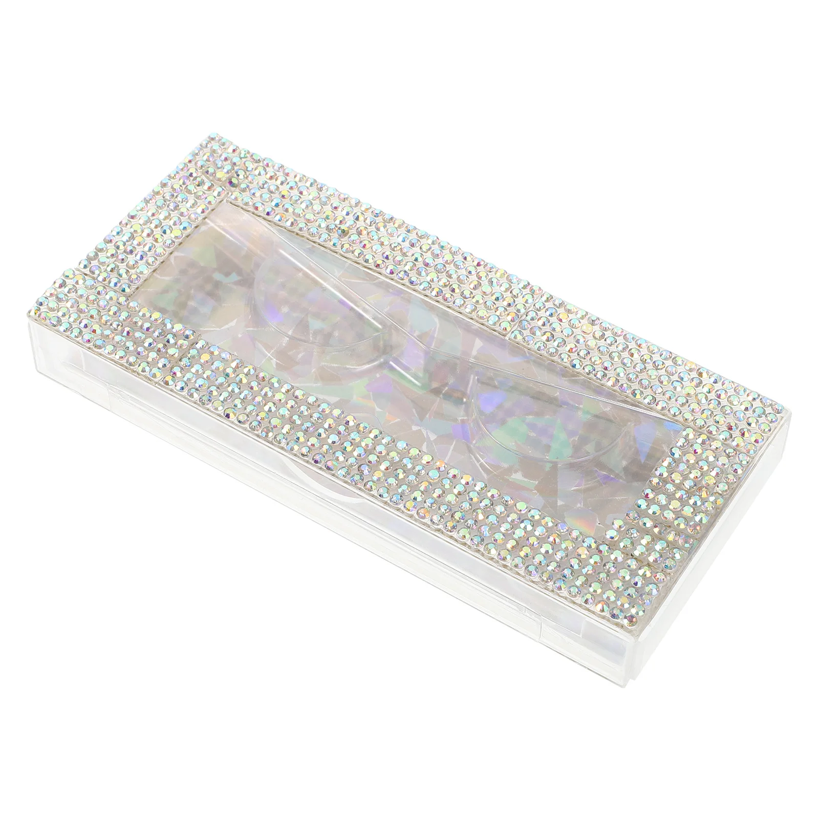 高級つけまつげボックス、グリッタートレイ付き、引き出し式ホルダーで安全なまつげ保管、旅行用、エレガントな容器ディスプレイ