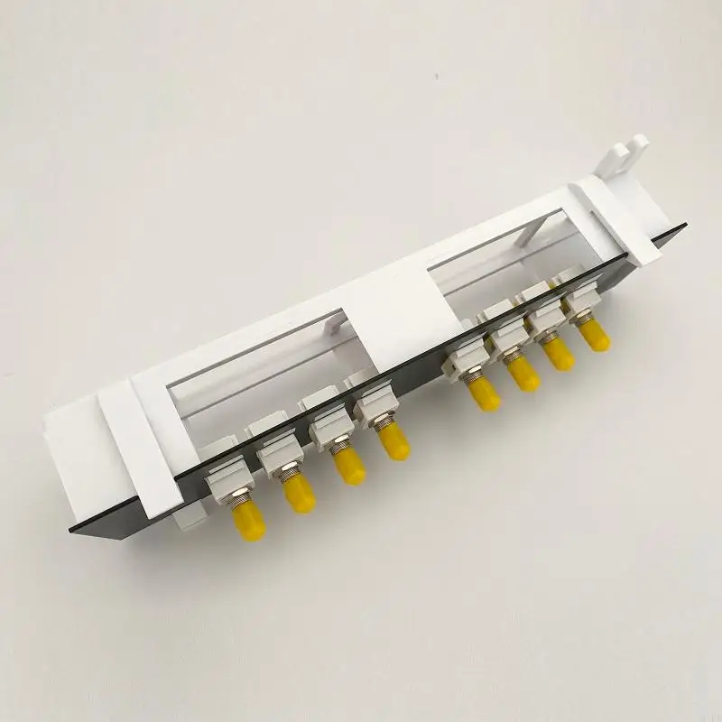 E1PF 8-Port Blank Patch Panel Rack for ST Optical Fiber Wall Mount Ethernet Cable Bar Keystone RJ45 Coupler Module