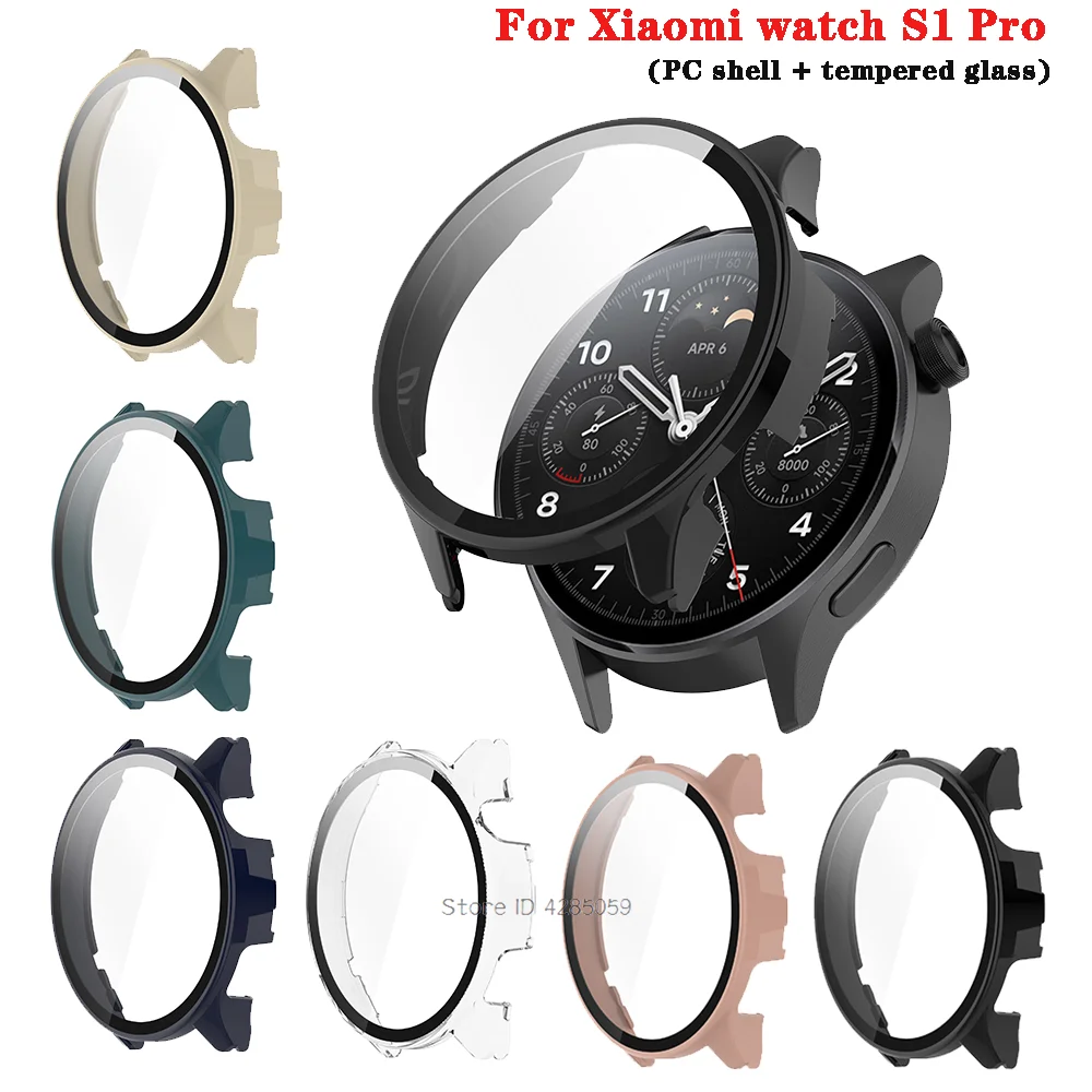 Protector Case Screen Glass For Xiaomi watch S1 Pro Smart watch PC Hard Edge Protective Cover For Mi watch S1 Bumper Accessories