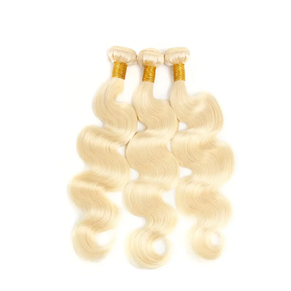 30인치 613번 묶음 인모 16A 바디 웨이브 묶음 인모 100% 미가공 금발 컬러 묶음 여성용 헤어 익스텐션