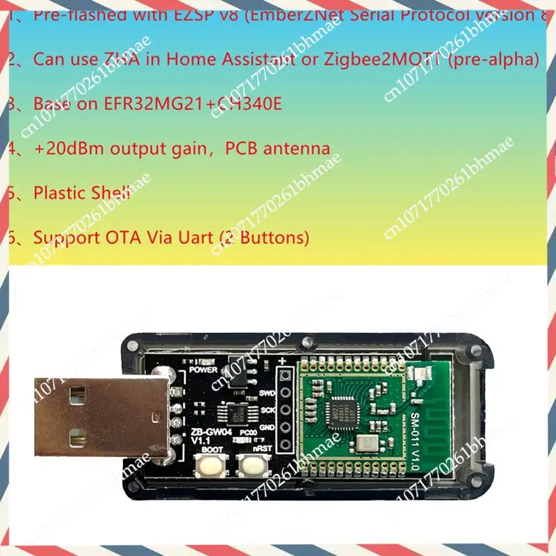 -A21Z 1 PCS Zigbee 3.0 Labs Mini EFR32MG21 Open Source Hub Gateway USB Dongle Chip Module Silicon  ZHA NCP Home Assistant