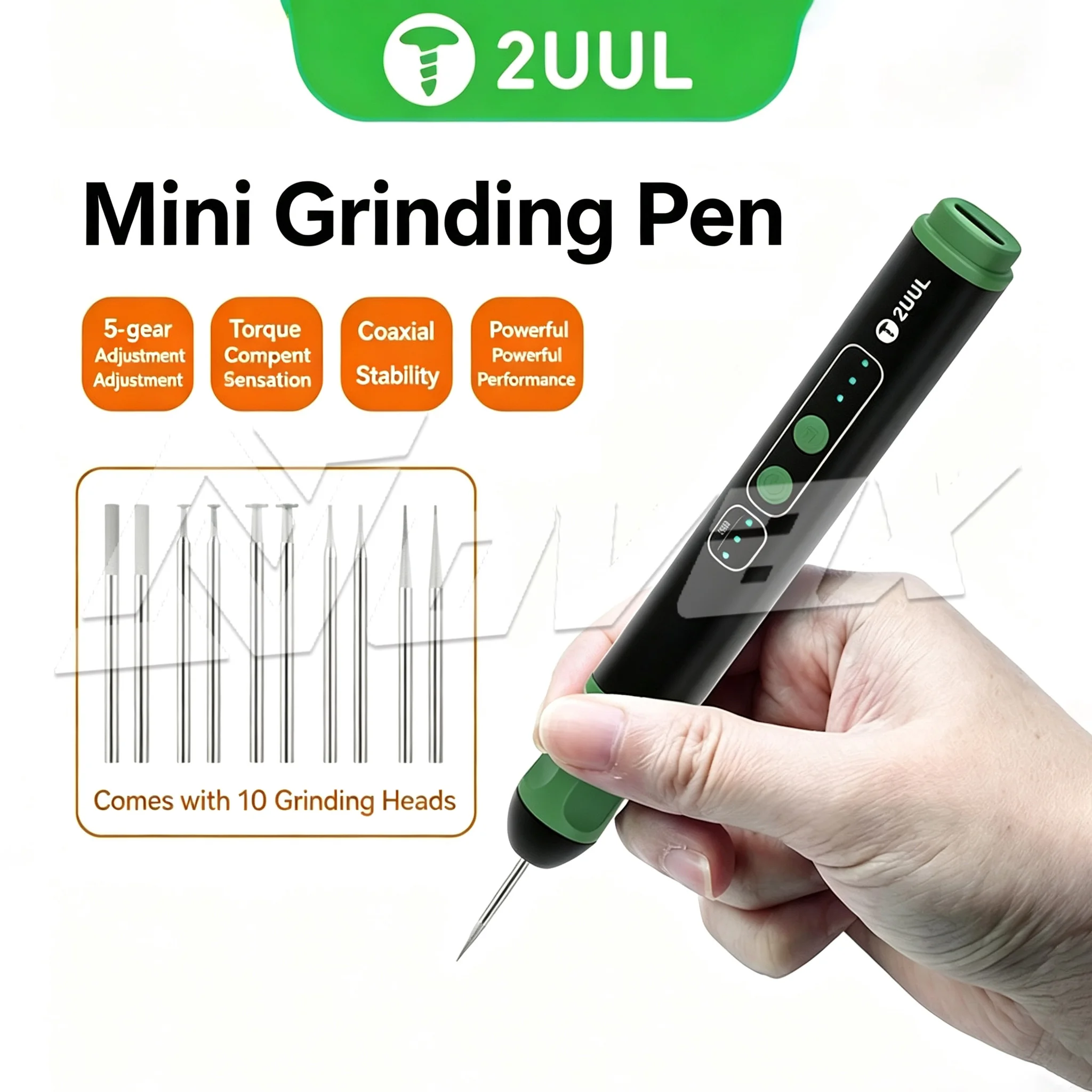 2UUL DA86Mini Electric Polishing Pen for Mobile Phone Repair, Motherboard Chip Polishing and Cutting, Handheld Polishing Machine