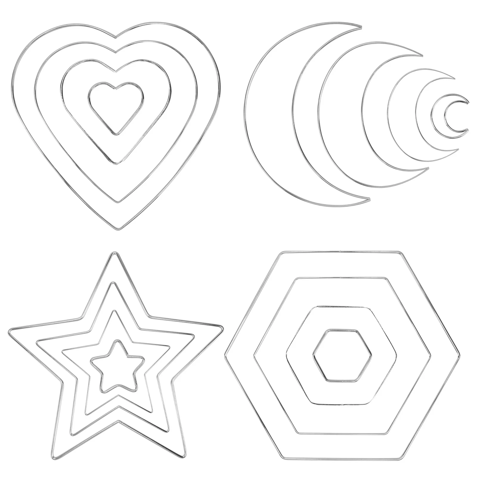 

16Pcs Dream Catcher Rings Silver DIY Craft Iron Rings for Handmade Wall Hangings Wreath Accessories Home Decor