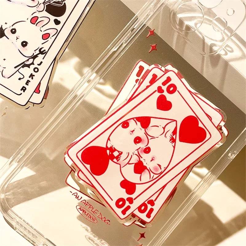 Korea Cute Poker Bracket Phone Grip Tok Bunny Griptok Holder for IPhone 14Pro Samsung Universal Accessories Rabbit Socket Holder