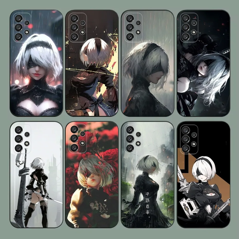 N-NieR 2B A- Automata Phone Case For Samsung Galaxy A20,A21s,A22,A31,A32,A52,A53,A72,73,A80,A91 Soft Black Cover