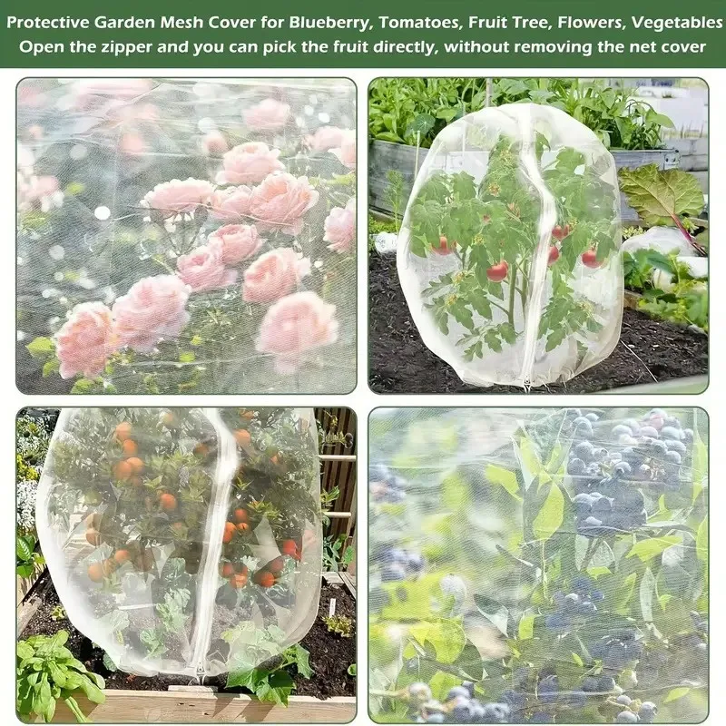 

A26F-6PACK Garden Mesh Netting Mesh Netting Pest Barrier Protection Bird Mosquito Net Plants Cover For Patio Vegetable Plants