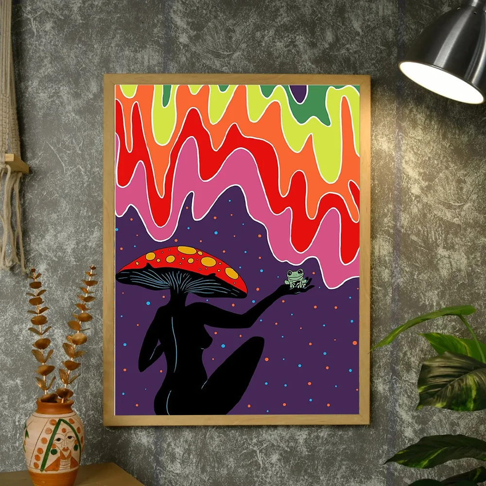 خمر زهرة نباتية قماش جدار الفن يطبع ديكور المنزل غرفة المعيشة غرفة نوم الجمالية النباتية الأزهار الطبيعة Cottagecore وول #4