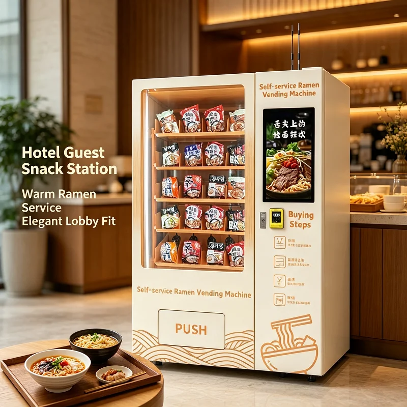 Hot Water Vending Machine, Instant Noodle Maker, Snack Auto Retail Unit for Workplace Pantry