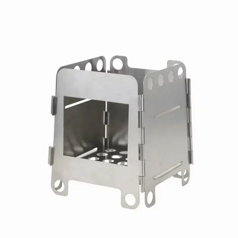 Camping Stainless Steel Folding Wood Burning Oven Outdoor Square