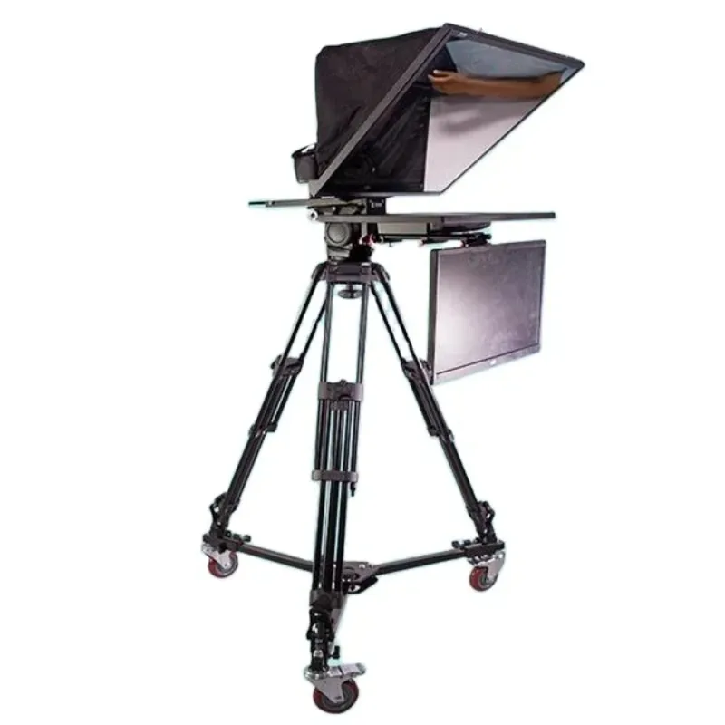 TS200 20 Inch Single Screen Tempered Glass Teleprompter with Remote Control Autocue Broadcast Prompteur