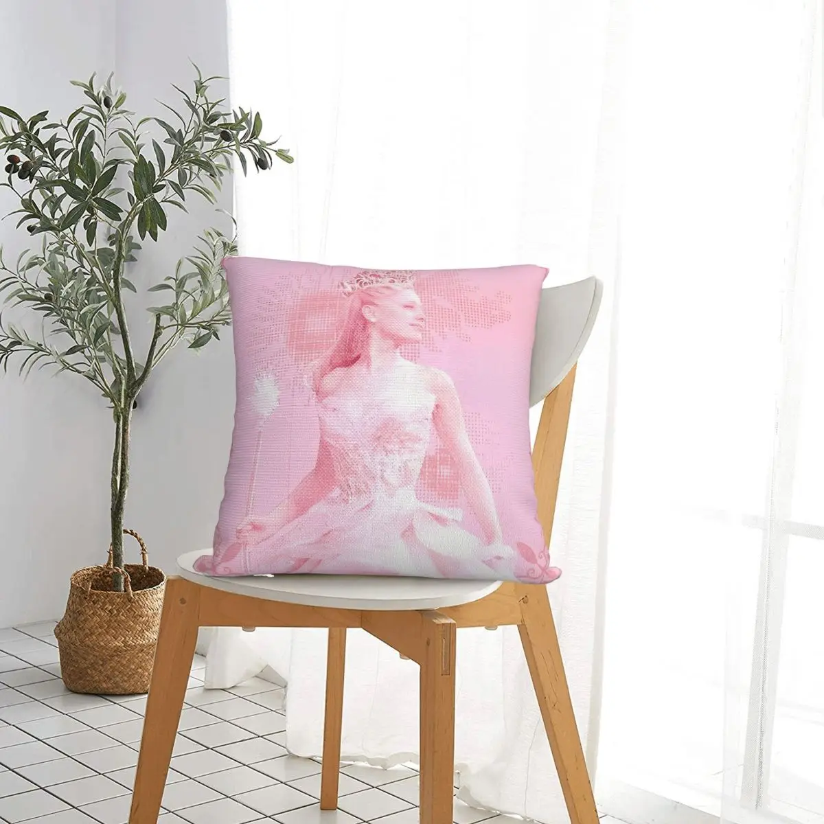 Glinda The Good Wicked Square Pillowcases Polyester Seat Musical Fantasy Film Cushion Cover Funny Pillow Cover 45*45