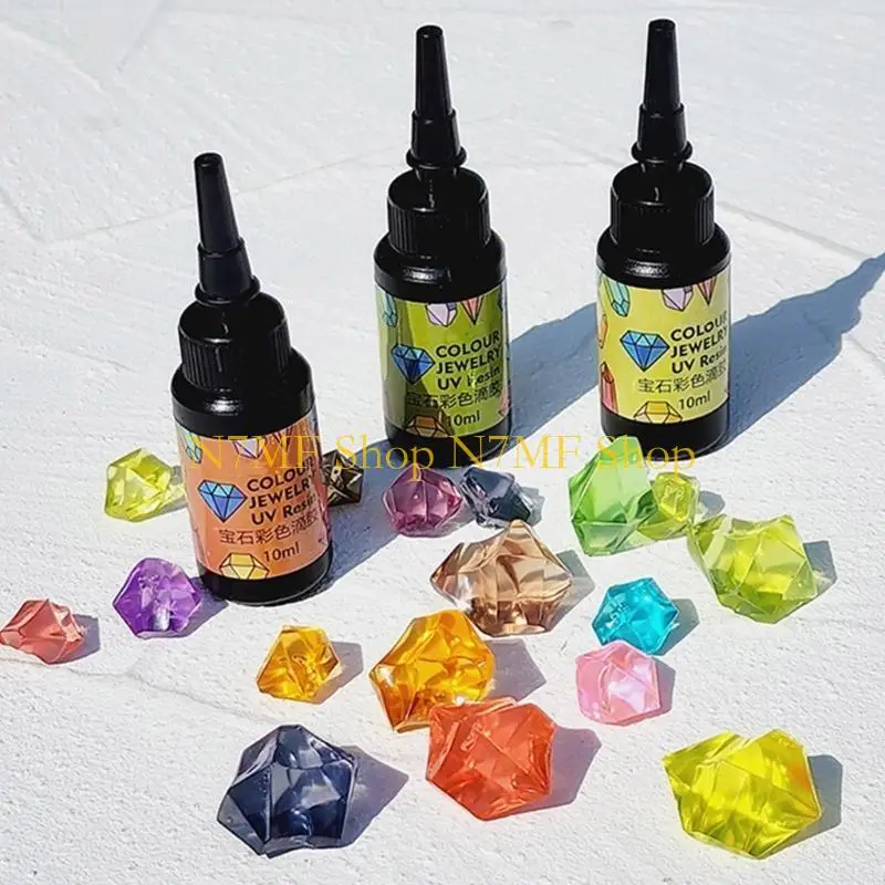 

N7MF Clear Hard Type UV Resin 12Colors Non-Toxic Resin for Jewelry Making 12Colors