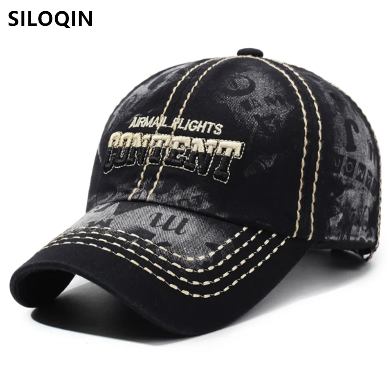 

New Spring Washed Cotton Baseball Caps For Men And Women Personality Retro Vintage Embroidery Golf Cap Fishing Hats Snapback Cap