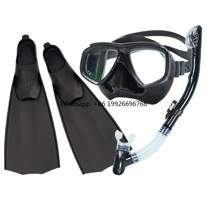 

Factory Stock Fast Ship Customized Logo Snorkeling Diving Swimming Flipper Pocket Underwater Snorkeling Equipment Diving Set Man