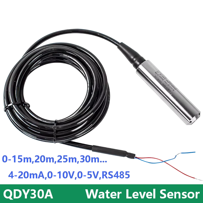 

0-30M 20M 10M Liquid Level Sensor Transmitter for Tank Water Level Transducer 4-20mA 0-10V Hydrostatic Water Level Sensor