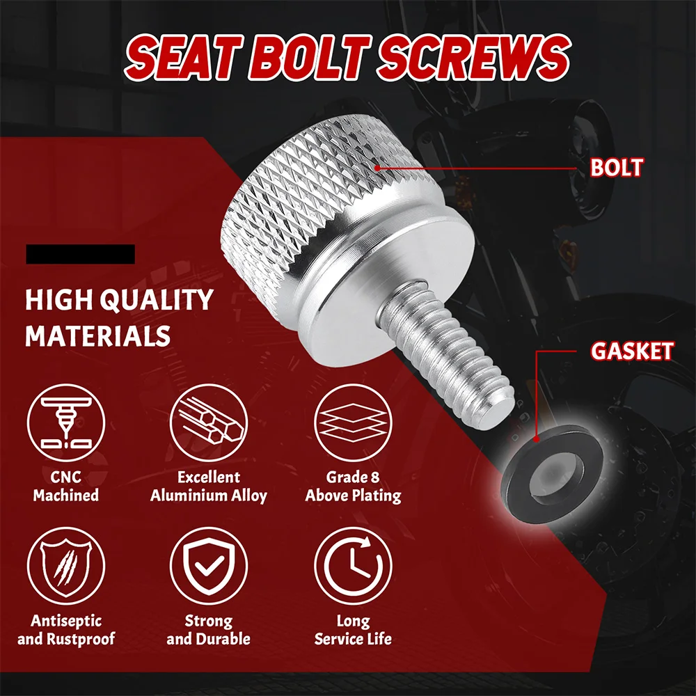 Motorcycle Accessories Rear Fender Seat Bolt Screw American Flag Chrome for Harley Electra Street Glide - view 6