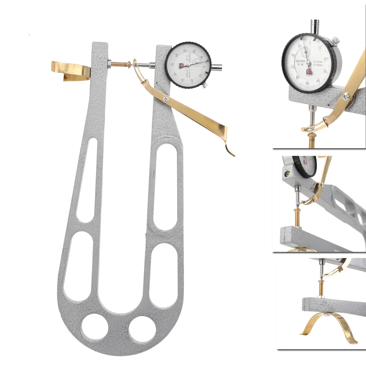 Violino/chitarra Rib Bending alluminio Bend riparazione laterale spessore misura quadrante strumenti per la produzione indicatore 0-10mm/0-0.39in