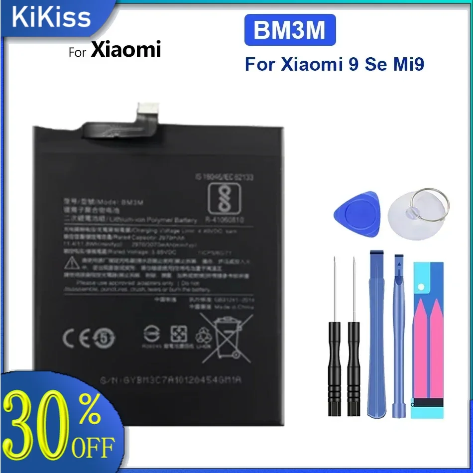 Battery BM3M For Xiaomi Mi9 Mi 9 SE 3070Mah High Capacity Rechargeable Phone Replacement Batteria Akku