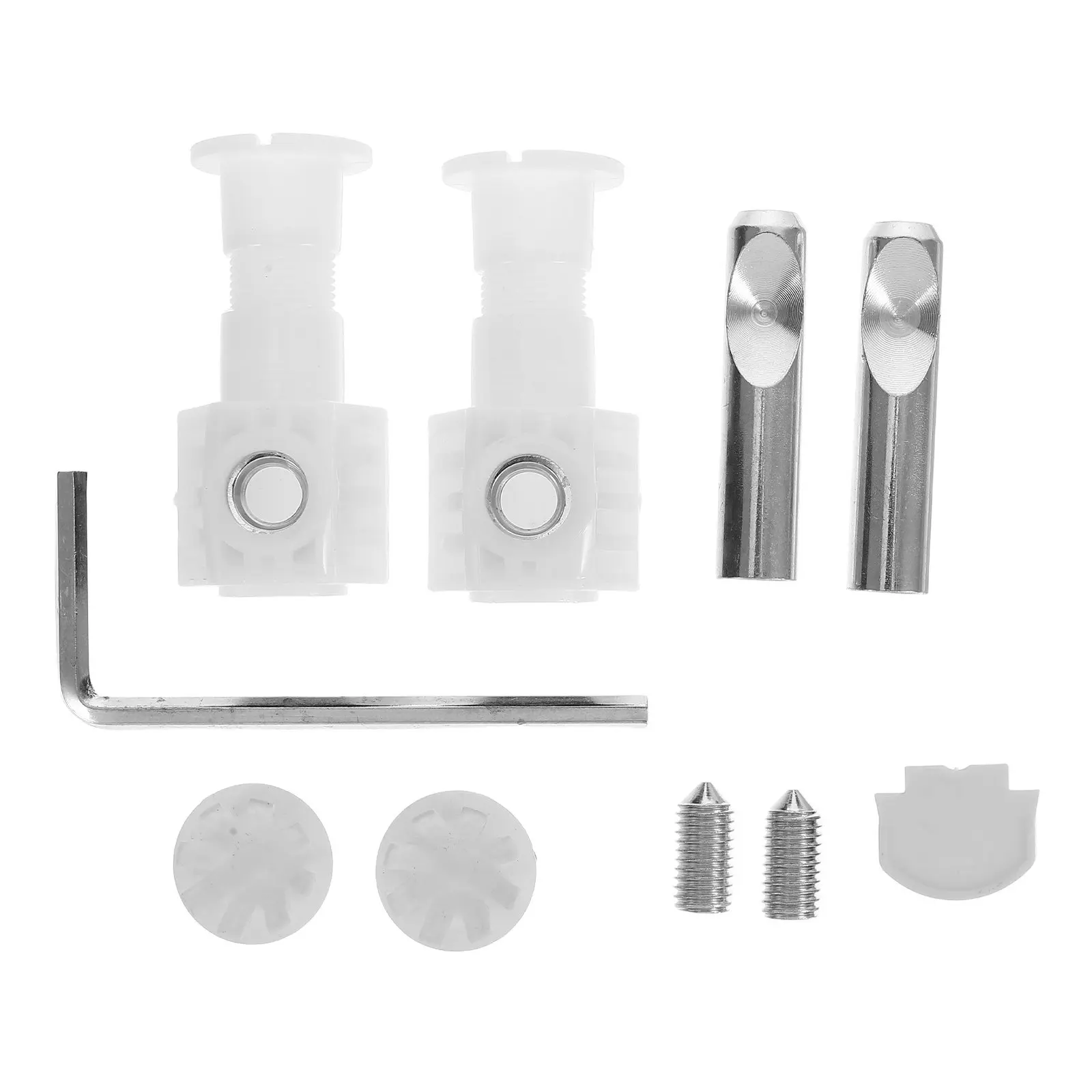 1Set Toilet Mounting Screws Nylon Locking Wall Hung Fixing Bolts Kit Black Short Wrench Easy Install Universal Toilet Seat