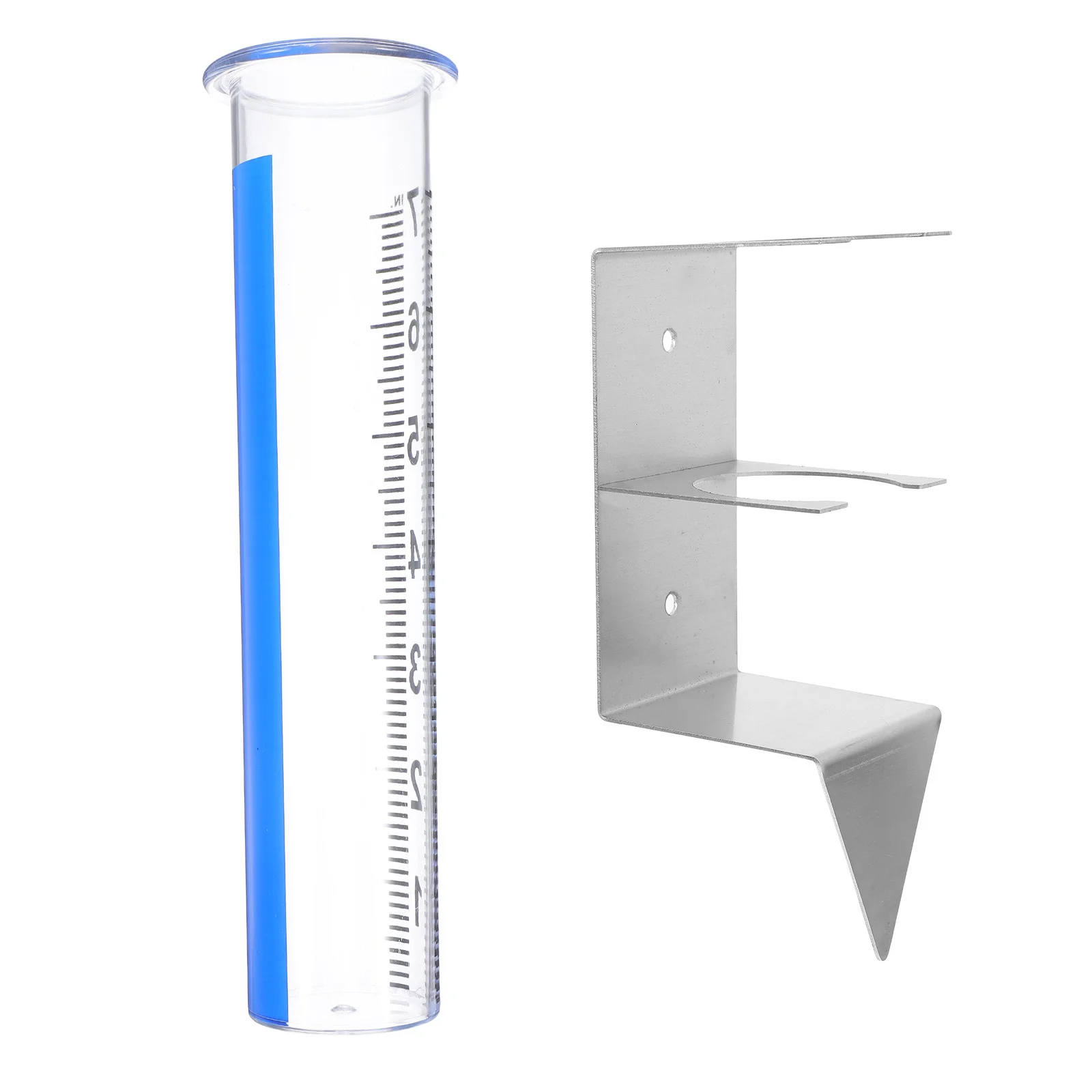 

Outdoor Rain Gauge Garden Measuring Tube For Farm Park Yard Rainfall Monitoring Instrument Stainless Steel Rack Holder