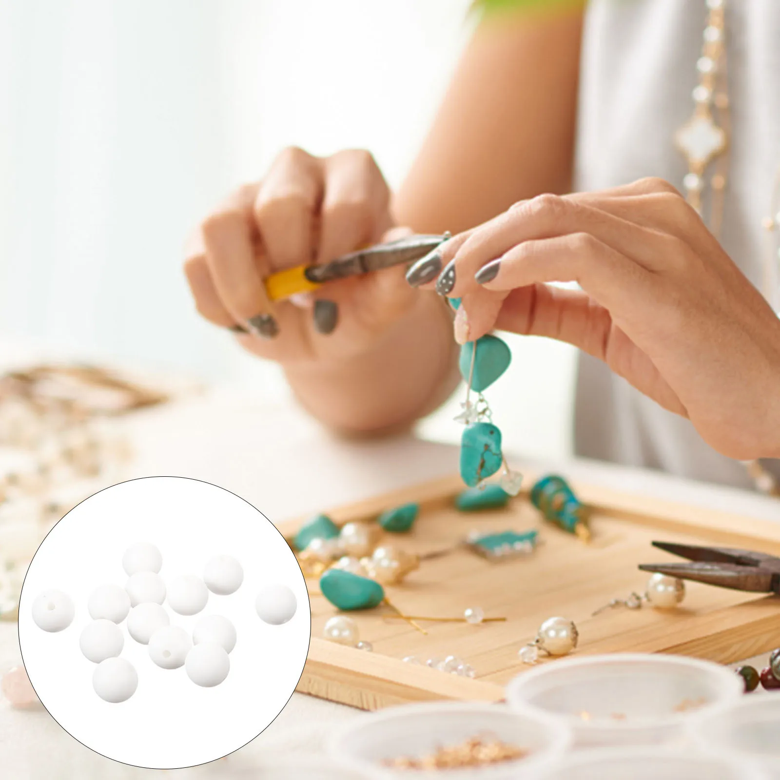 25 pçs contas de silicone redondas lisas diy jóias fazendo artesanato pulseira colar chupeta corrente contas para crianças adultos artesanato