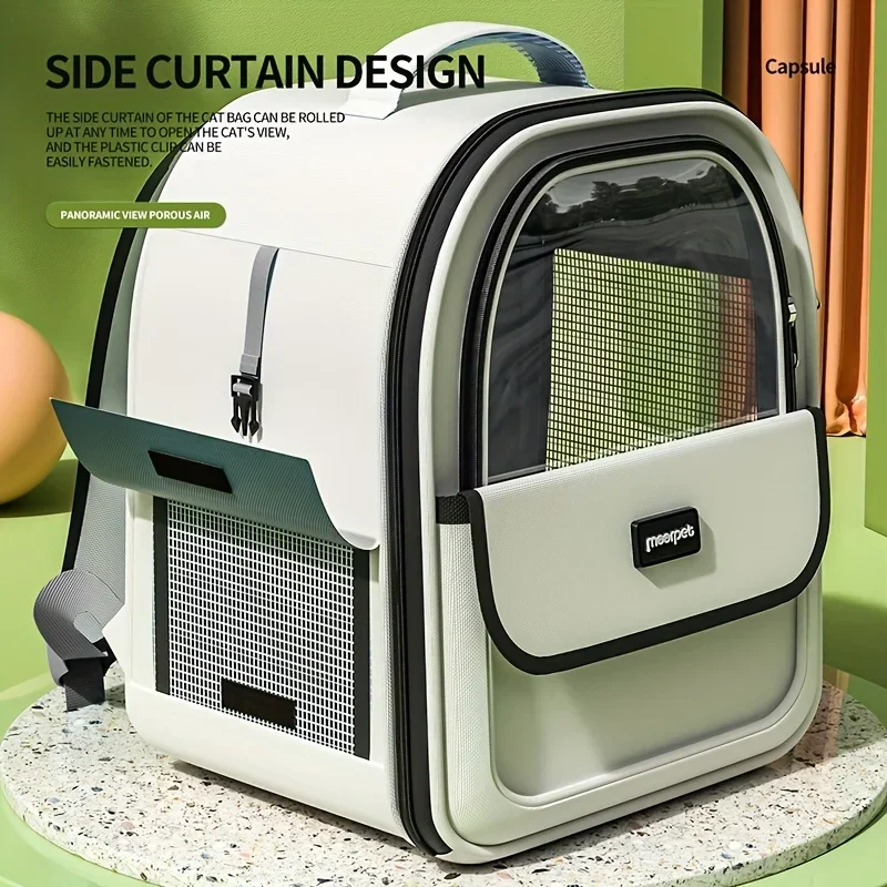 

Pet Carrier Backpack, Going Out Large Cat Backpack Transparent Space Capsule Breathable Portable Bag Backpack Cat Dog Supplies
