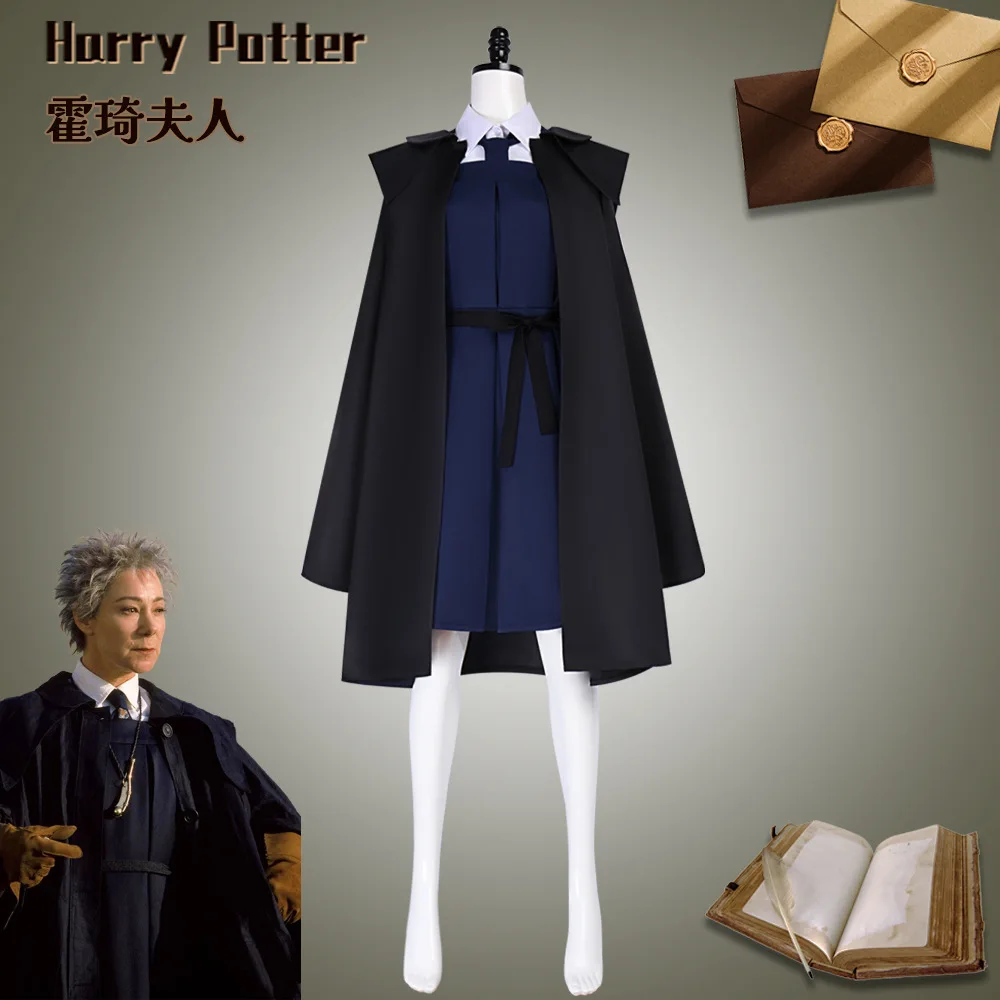 

Костюм профессора Хогвартса для халата учителя Madam Hooch, набор для ролевых игр на Хэллоуин