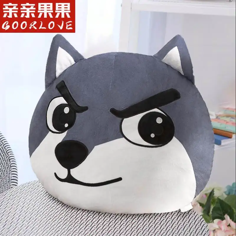 Creative Dog Head Pillow Funny Plush Toy Single Gift Sand Sculpture Viral  Hilarious Emoticon Popular Product Soft Cushion
