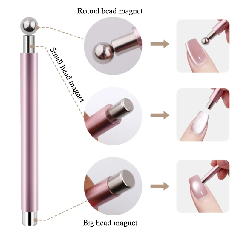 Starke Magnetische Lange Doppel Kopf Nagel Magnet Sticks Werkzeug Magnetische Cat Eye Gel Polnisch Nail art Stifte Für DIY Salon Studio Oder Hause