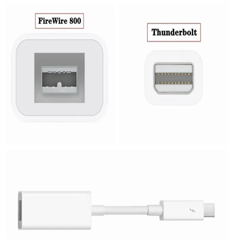 

Thunderbolt To FireWire 800 Adapter Thunderbolt To Fire 1394B, Suitable For Mac Computers Equipped With Thunderbolt Ports Apple