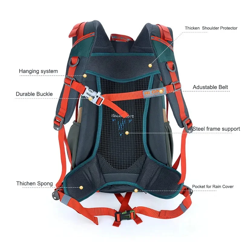 Imagem -02 - Bolsa de Viagem Impermeável para Homens Mochila para Ciclismo Esportivo e Acampamento Mochila para Montanhismo 900d 30l