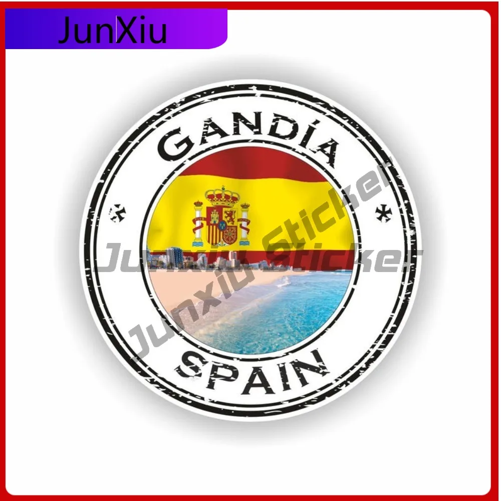 

Gand a Spain Seal Funny Wall Durable Accessory Sticker Design Round Durable Fade Resistant Sticker Decoration Cool Sticker