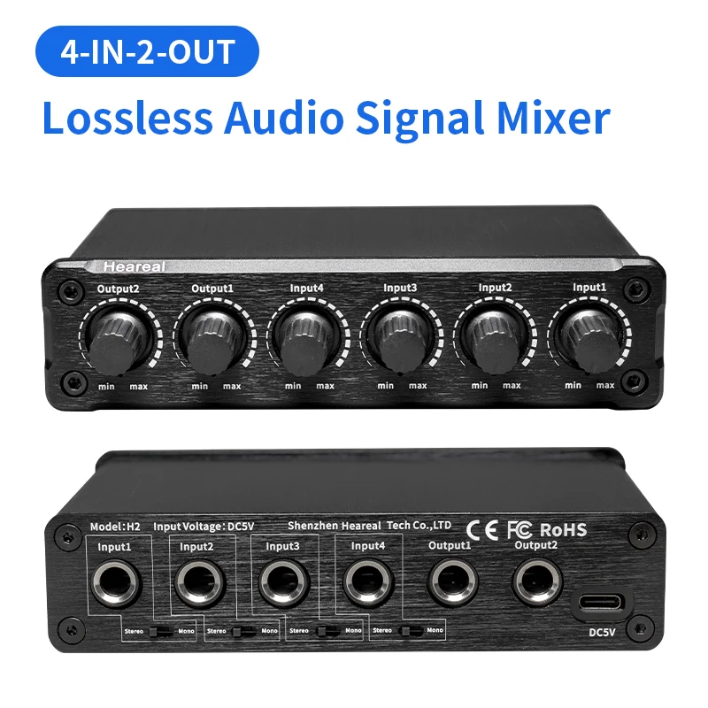 mixer-audio-a-4-canali-interruttore-stereo-mono-con-controllo-volume-indipendente-2-uscite-preamplificate-per-registrazione-in-studio-domestico
