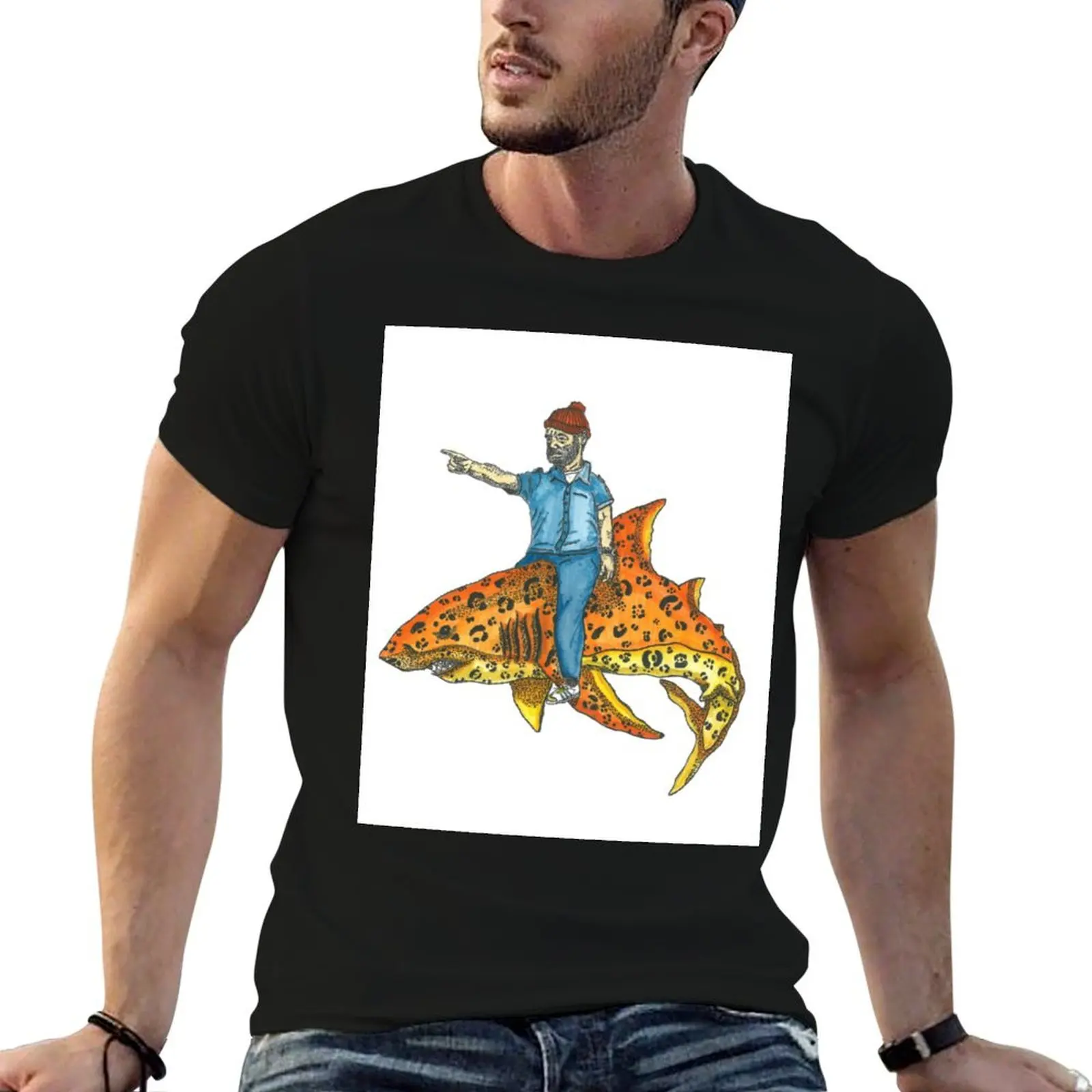 

summer plain man shirt Zissou T-Shirt - shirt man Steve Life t Aquatic t