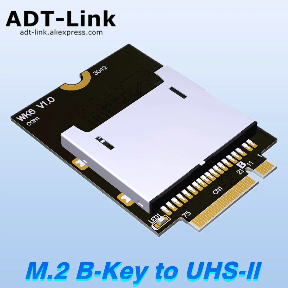 M.2 B-key WWAN 4G Network Card Slot To SD 4.0 Interface Memory Card Adapter Board Support SD 4.0 UHS-II USB 3.0 High-speed 3042