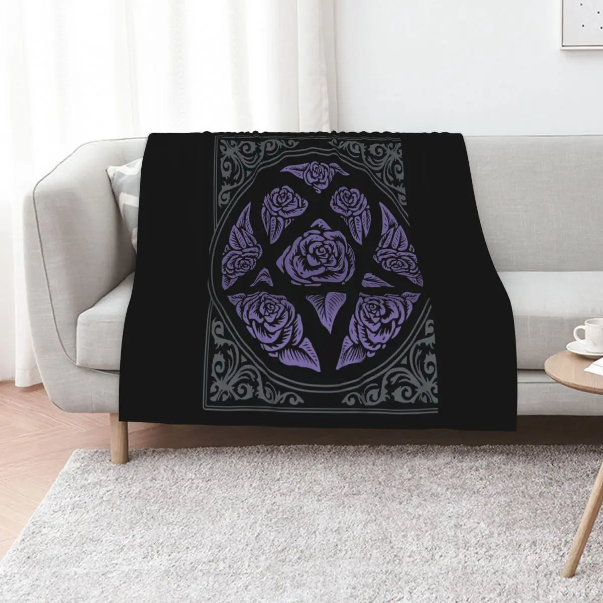 

Heartagram T-Shirts Purple Stroke Him Band Poster Ville Valo Sticker Heartagram Goth Metal -Shirt Throw Blanket Shaggy Blankets