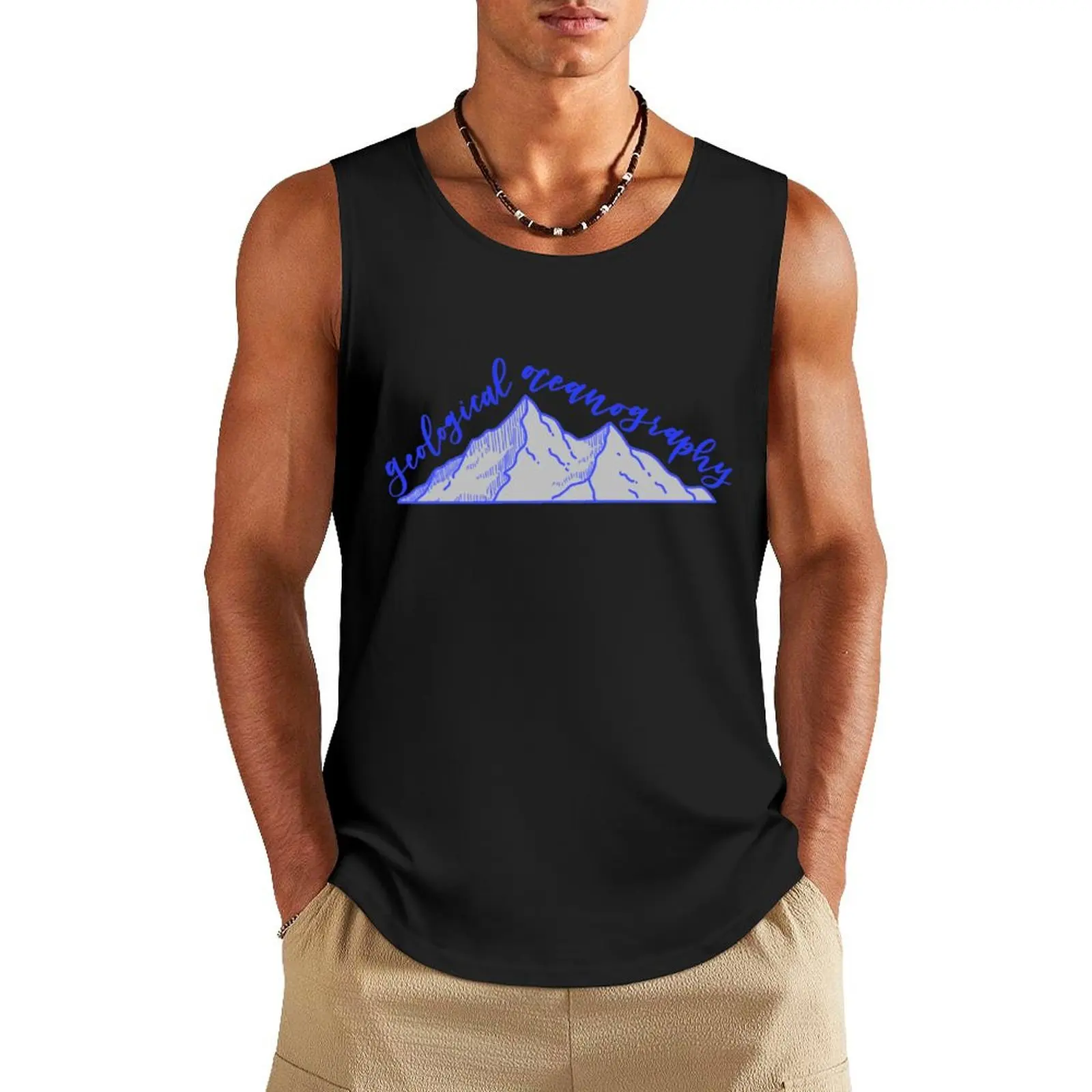 Geological Oceanography Tank Top gym t shirt men fitness clothing for men Men's gym t-shirts Men's gym clothing