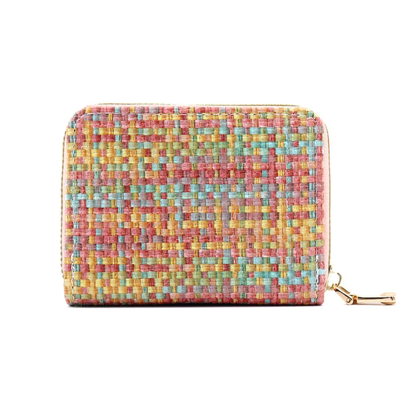 Credit Card Wallet Leopard print Slim Leather Card Holder Pocket Business Card Bag for Women