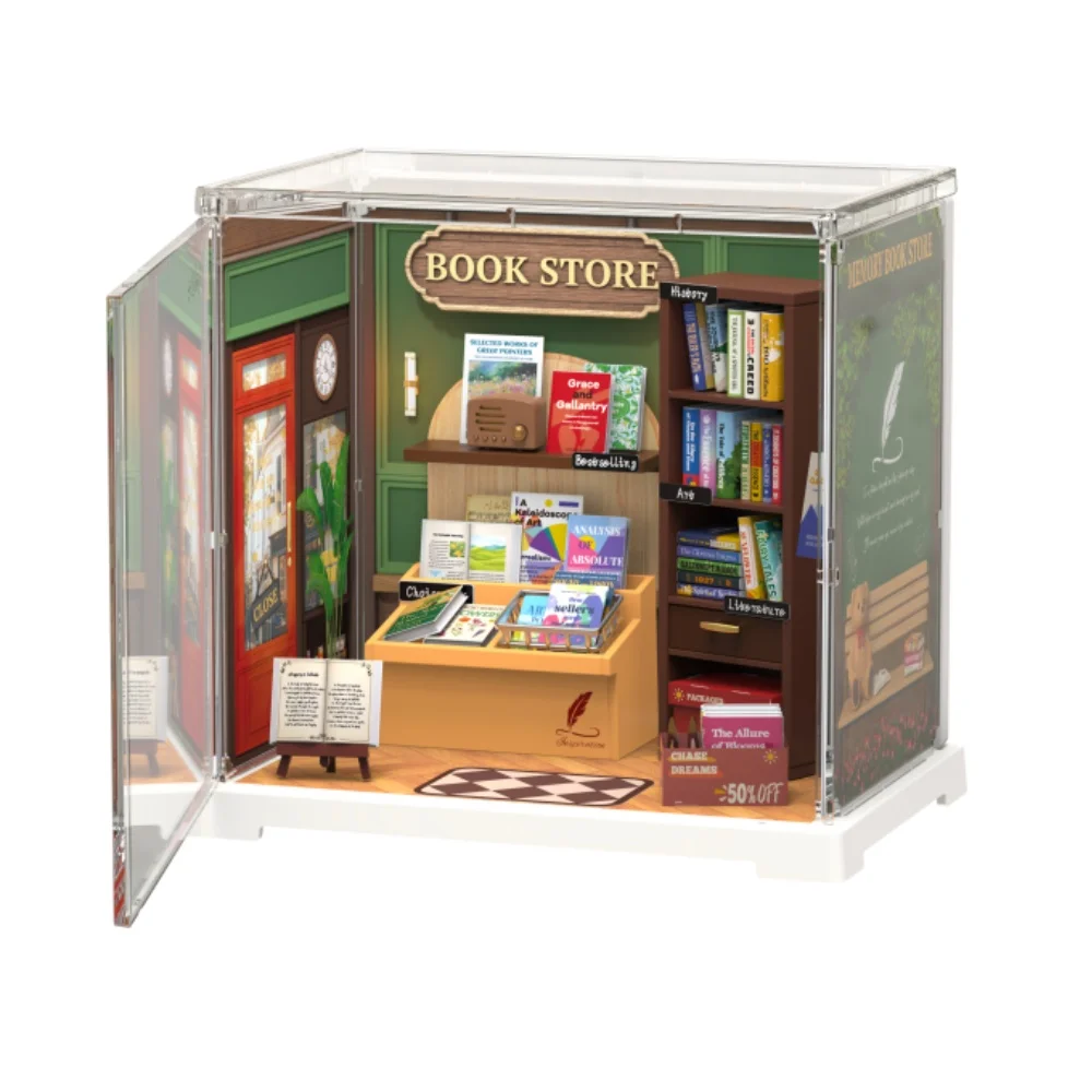 Robotime Rolife DIY Miniaturowy zestaw do budowania domku dla lalek Mini dom z akcesoriami Zestaw do budowania modeli z diodą LED do budowania prezentu urodzinowego