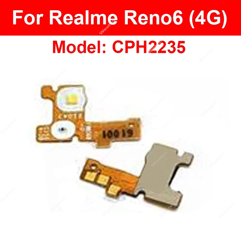 Flashlight Flex Cable For OPPO Reno 6 6Z 7 5Z 4G 5G Reno7 Flashlight Flex Cable Rear Back Camera Flash Light Flex Ribbon Repair