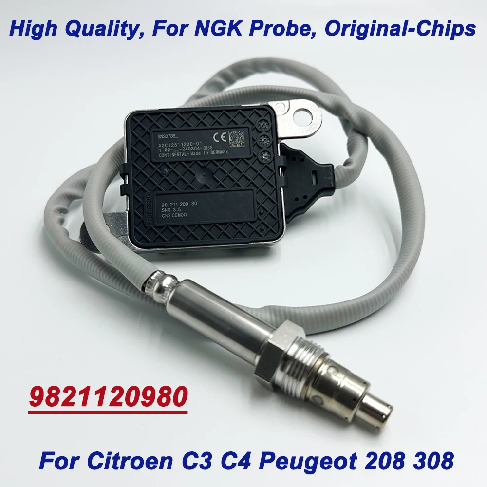 

9821120980 SNS0736 A2C12511200 High Quality Chips for NGK Probe NOX Sensor for Citroen Peugeot 1.6 2.0 HDi